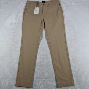 UNTUCKit Chancellor Pants Men's 32x32 Beige Straight Fit Casual Comfort NWT